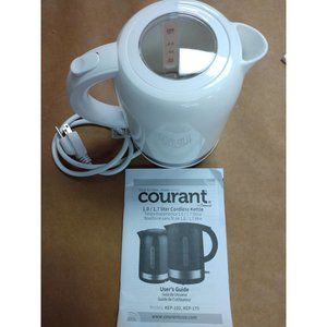 Courant KEP102W 1-Liter Electric Kettle Cordless with LED Light, 1000W Power